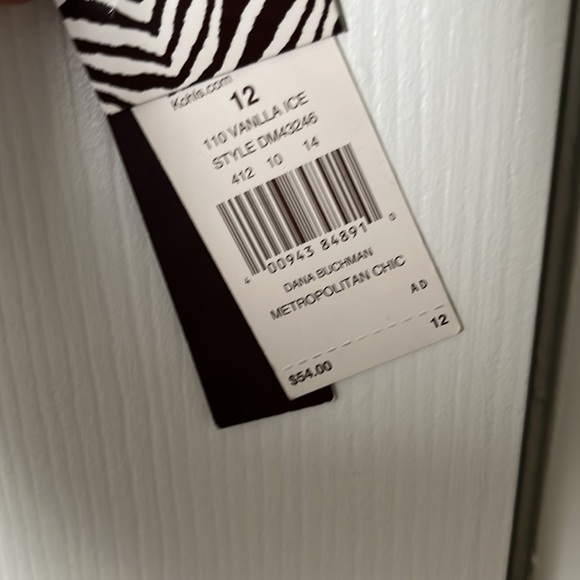 NWT DANA BUCHMAN COLOR BLOCK LONG SLEEVE BUTTON DOWN BLOUSE SIZE 12 - Picture 6 of 7